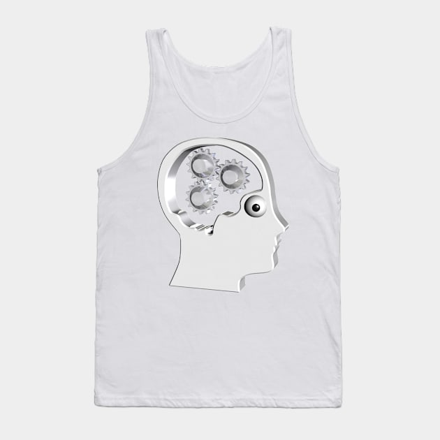 Surprised Cog Tank Top by Cog_Thought